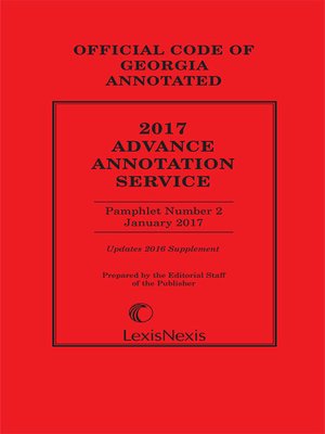 cover image of Georgia Advance Annotated Service